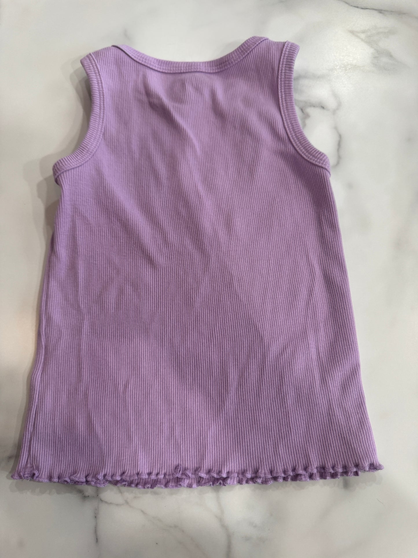 Purple Ruffle Hem Tank 4T
