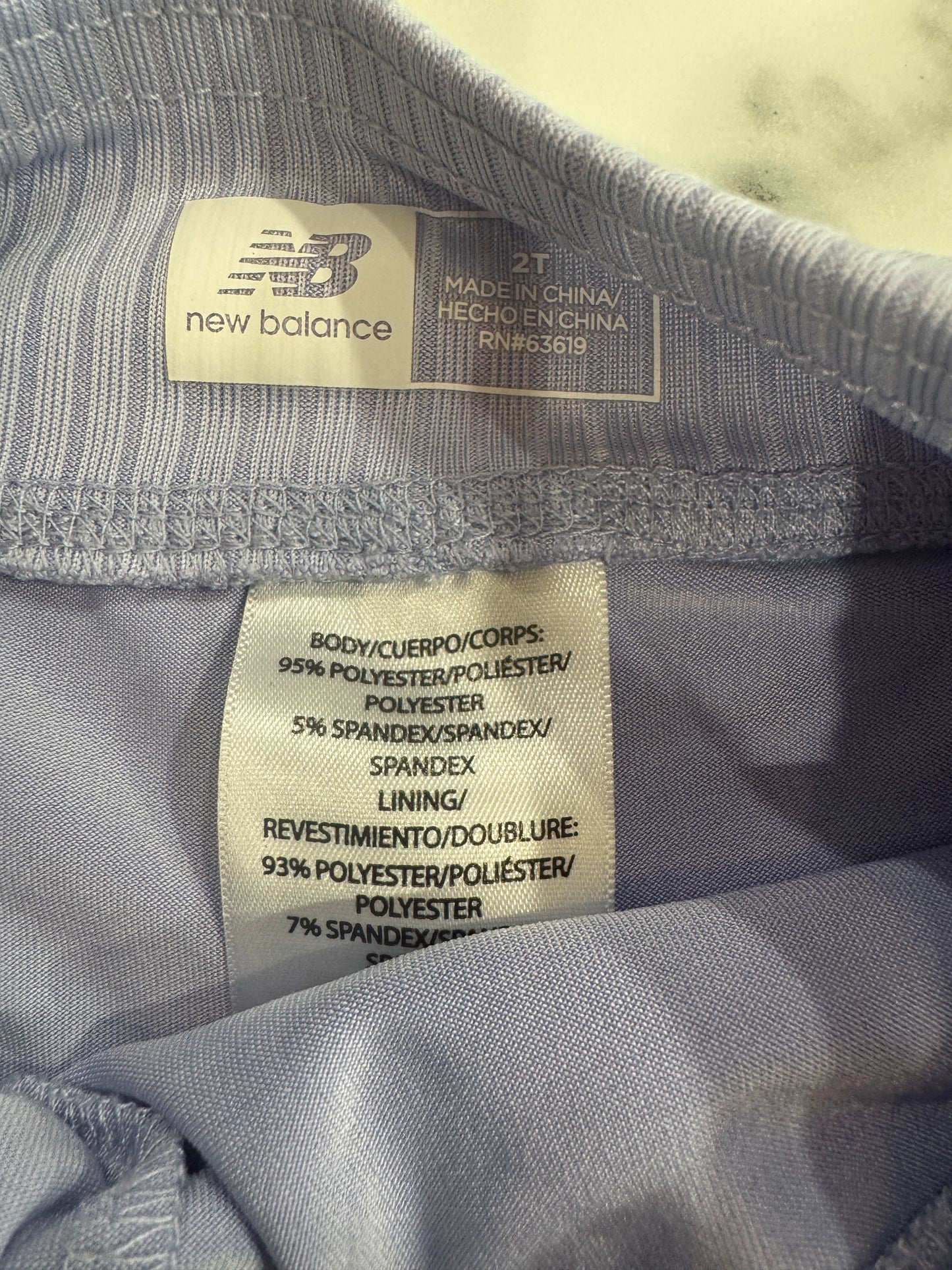 New Balance Soft Purple Skort 2T