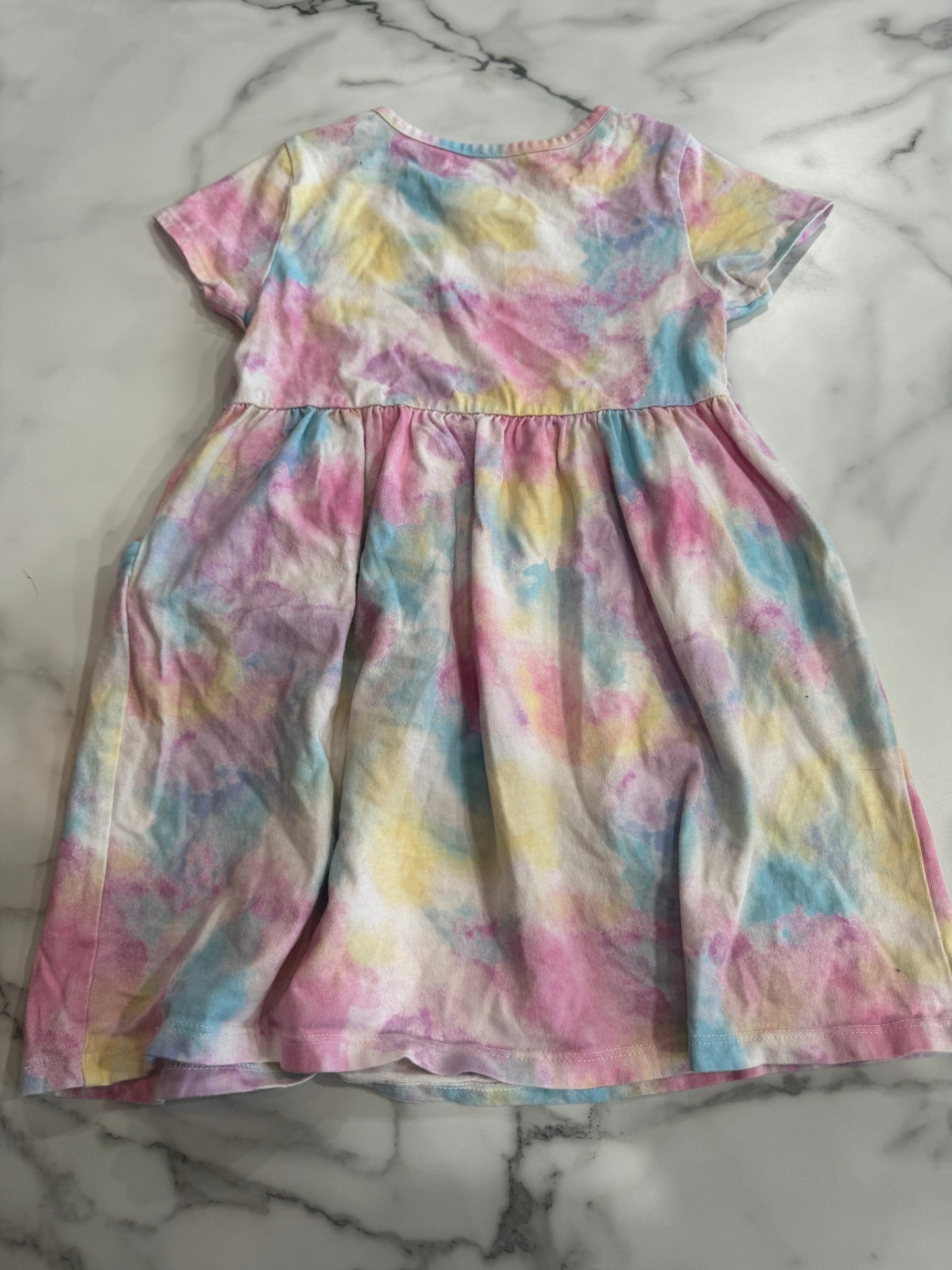 Tie Dye T-Shirt Dress with Pockets 5T