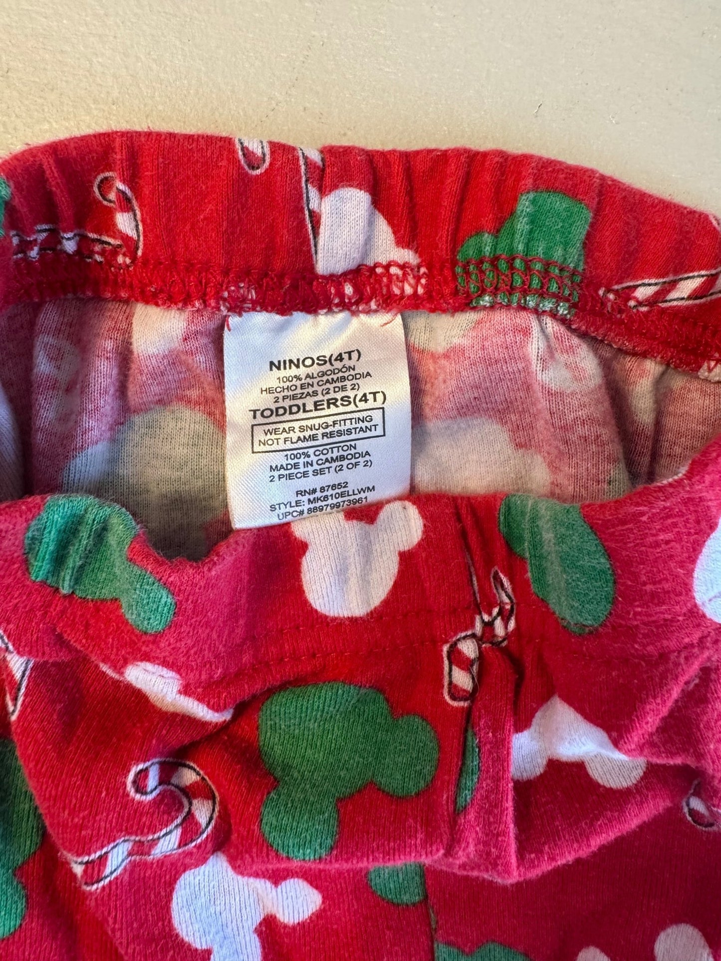 Mickey Christmas Sleep Pants 4T - Haven on Summer HillGirl's Apparel