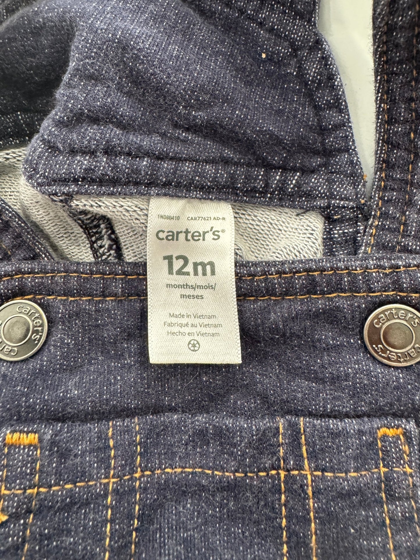 Blue Denim Soft Stretchy Overall Shorts 12 Months - Haven on Summer HillBaby Boy