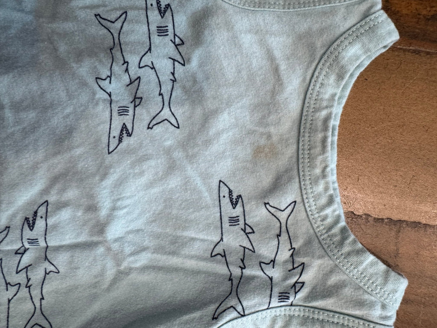 Light Grey Blue Shark Jumper, 6 Months - Haven on Summer HillDollar Bin