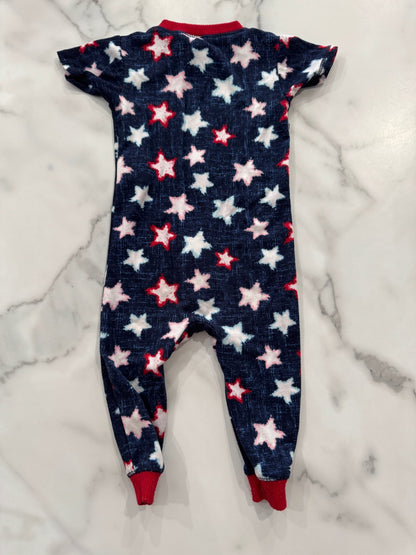 Stretchy, Footless Short - Sleeve Zip - up Star Jumper 6 - 9 Months - Haven on Summer HillBaby Boy