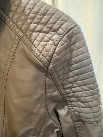 YMI Layered Look Hoodie Moto Coat with Soft Sherpa Lining Women's Small