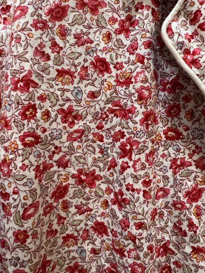 Red and Pink Floral Print Button Up Pajama Top and Pant Set, Women's XL - Haven on Summer HillWomen's Apparel