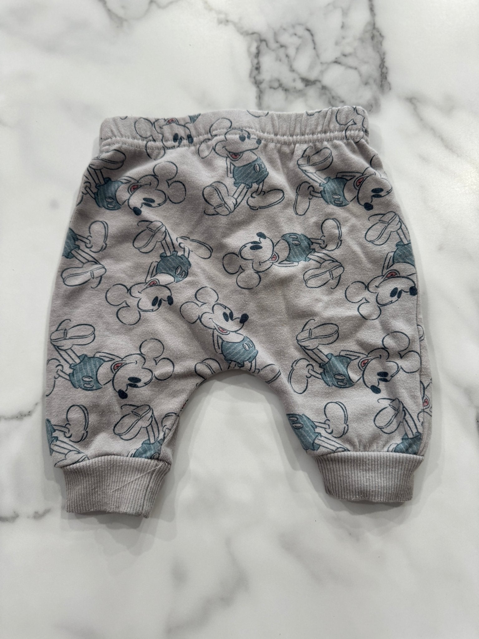 Grey Mickey Print Infant Joggers 3 Months - Haven on Summer HillBaby Boy