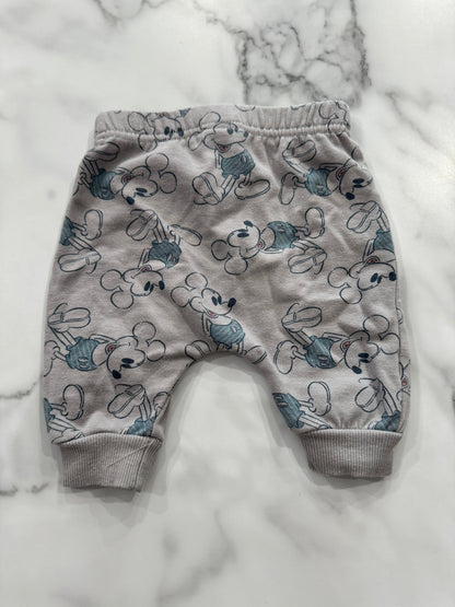 Grey Mickey Print Infant Joggers 3 Months - Haven on Summer HillBaby Boy
