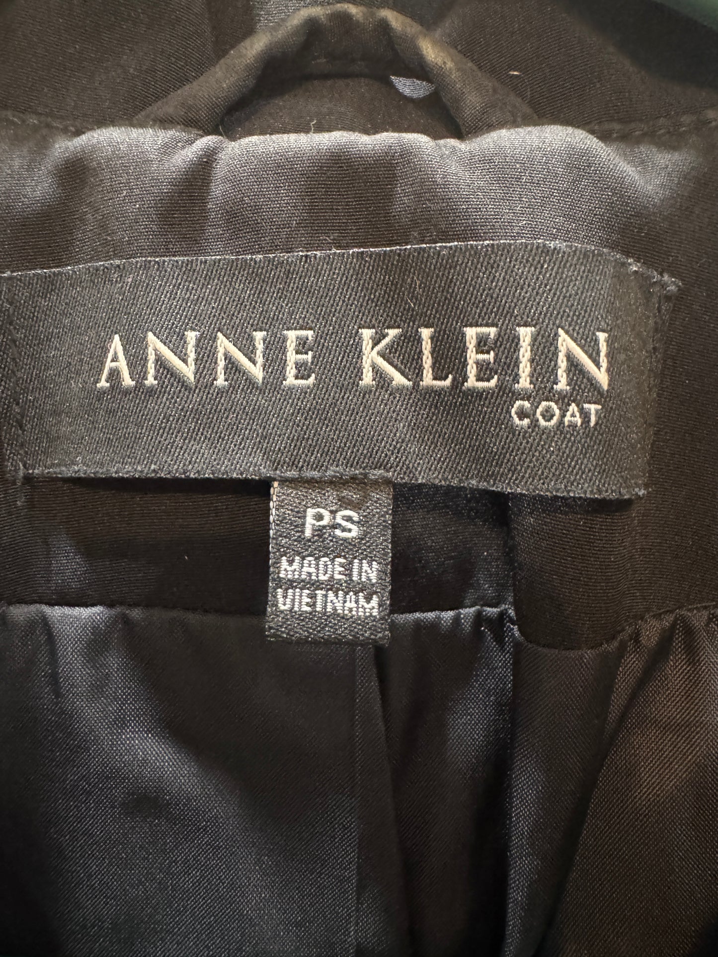 Anne Klein Long Length Black Coat Women's Small