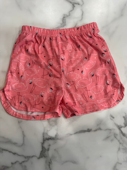 Coral Flamingo Soft Shorts 2/3T