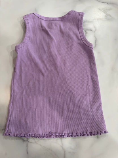 Purple Ruffle Hem Tank 4T