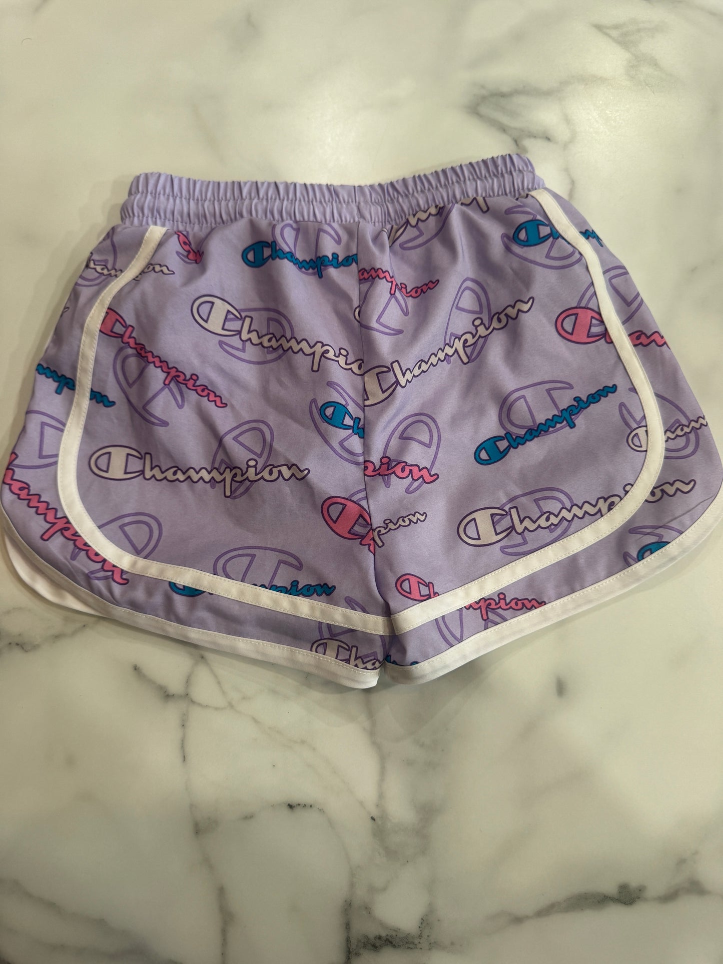 Champion Purple Shorts 2-In-One with Attached Liner Briefs 4T