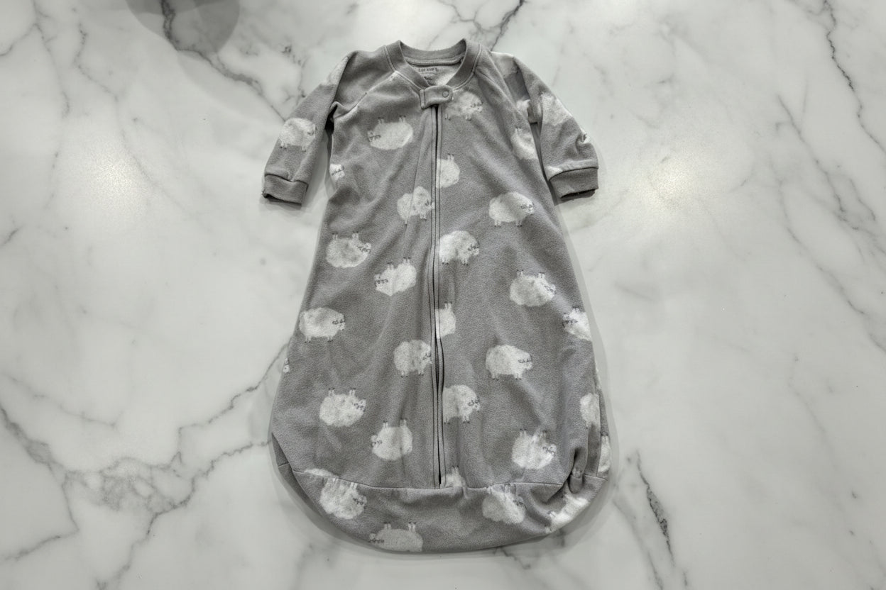 Grey Fleece Zippered Sleep Sack 3 - 6 Months - Haven on Summer HillBaby Boy