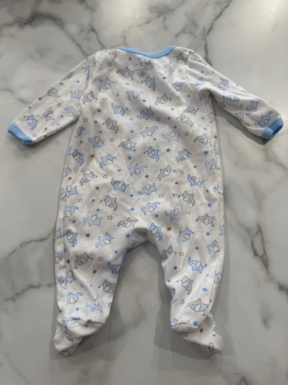Infant Baby Blue Trim Sleeper 0 - 3 Months - Haven on Summer HillBaby Boy