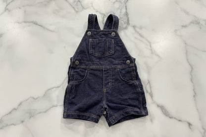 Blue Denim Soft Stretchy Overall Shorts 12 Months - Haven on Summer HillBaby Boy