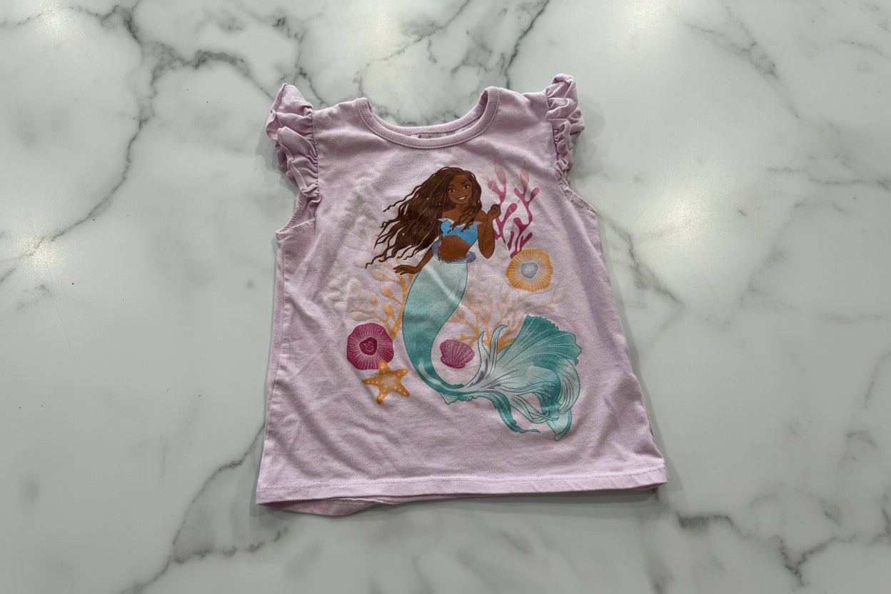 Little Mermaid Pink Sleeveless Tee 5T - Haven on Summer HillGirl's Apparel