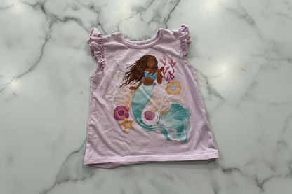 Little Mermaid Pink Sleeveless Tee 5T - Haven on Summer HillGirl's Apparel