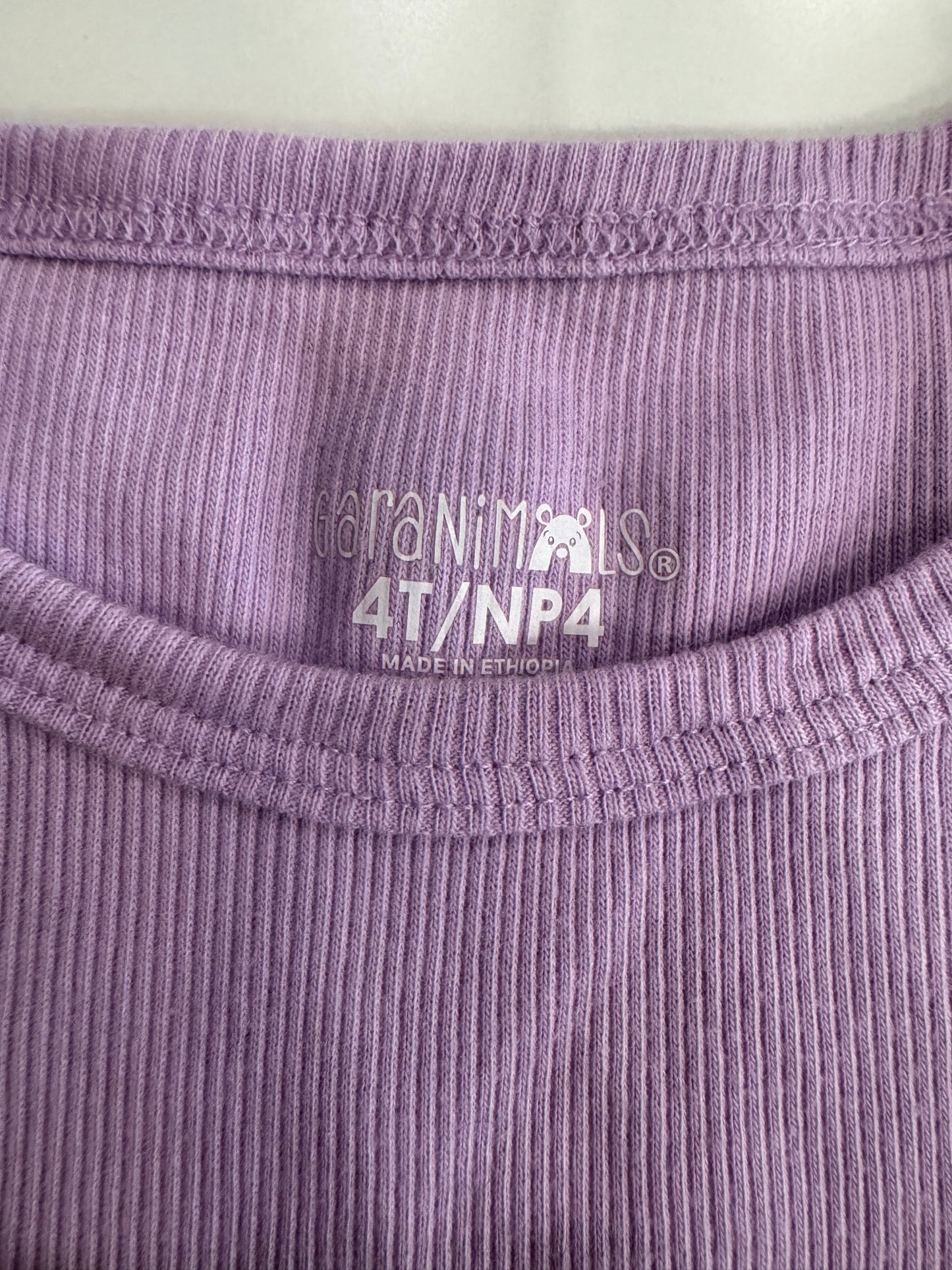 Purple Ruffle Hem Tank 4T