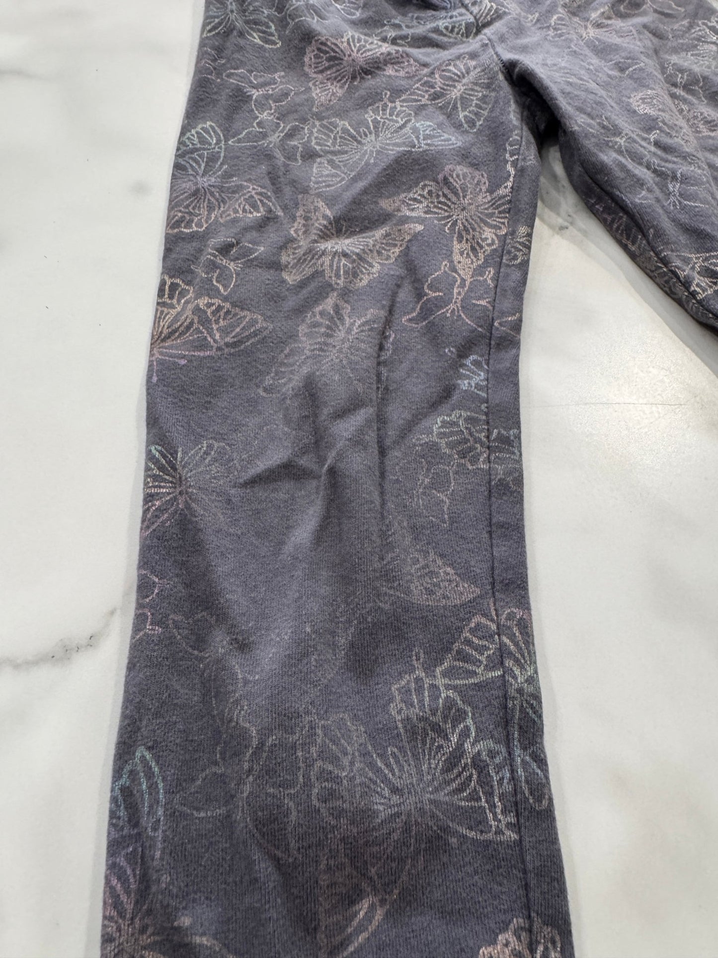 Grey Butterfly Colored Print Leggings XS 4T - Haven on Summer HillDollar Bin
