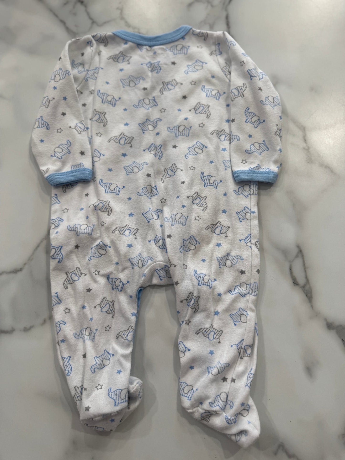 Infant Baby Blue Trim Sleeper 3 - 6 Months - Haven on Summer HillBaby Boy