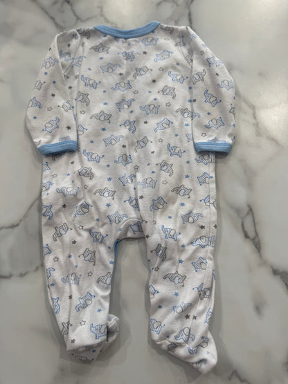 Infant Baby Blue Trim Sleeper 3 - 6 Months - Haven on Summer HillBaby Boy