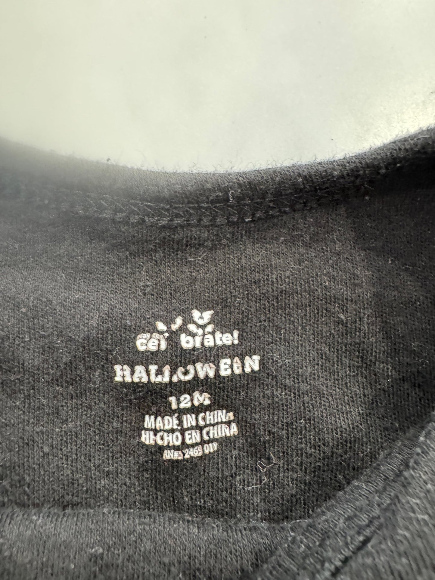 Black Skeleton Halloween Jumper 12 Months - Haven on Summer HillBaby Boy