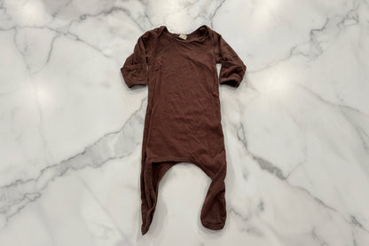Infant Brown Tie Bottom Sleep Shirt Dress 3 - 9 Months - Haven on Summer HillBaby Boy
