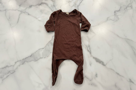 Infant Brown Tie Bottom Sleep Shirt Dress 3 - 9 Months - Haven on Summer HillBaby Boy
