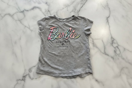 Girls Grey Barbie Tee, 5T - Haven on Summer HillGirl's Apparel