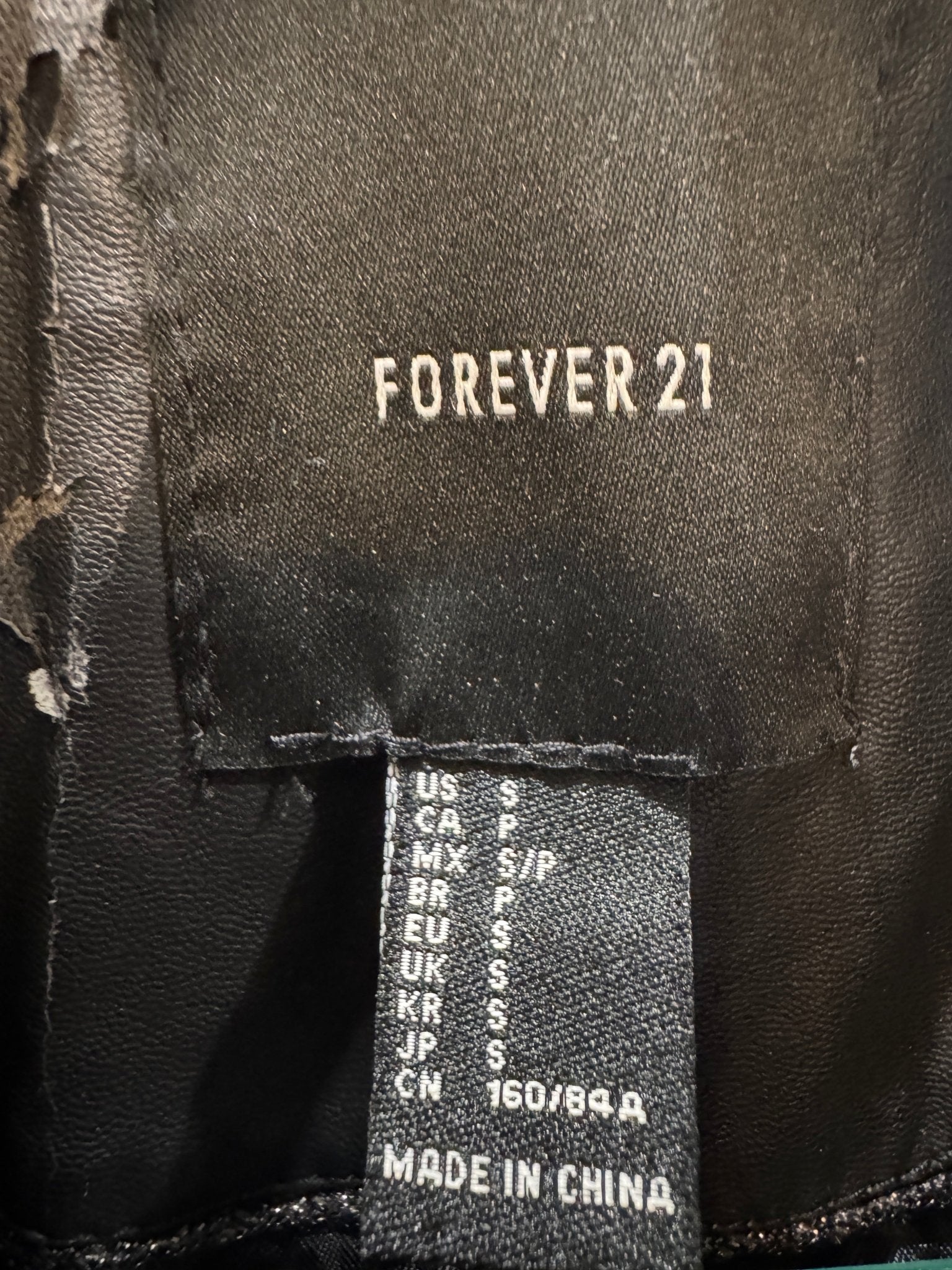 Faux Leather Bomber Jacket (Collar Damage), Women's Small - Haven on Summer HillWomen's Apparel
