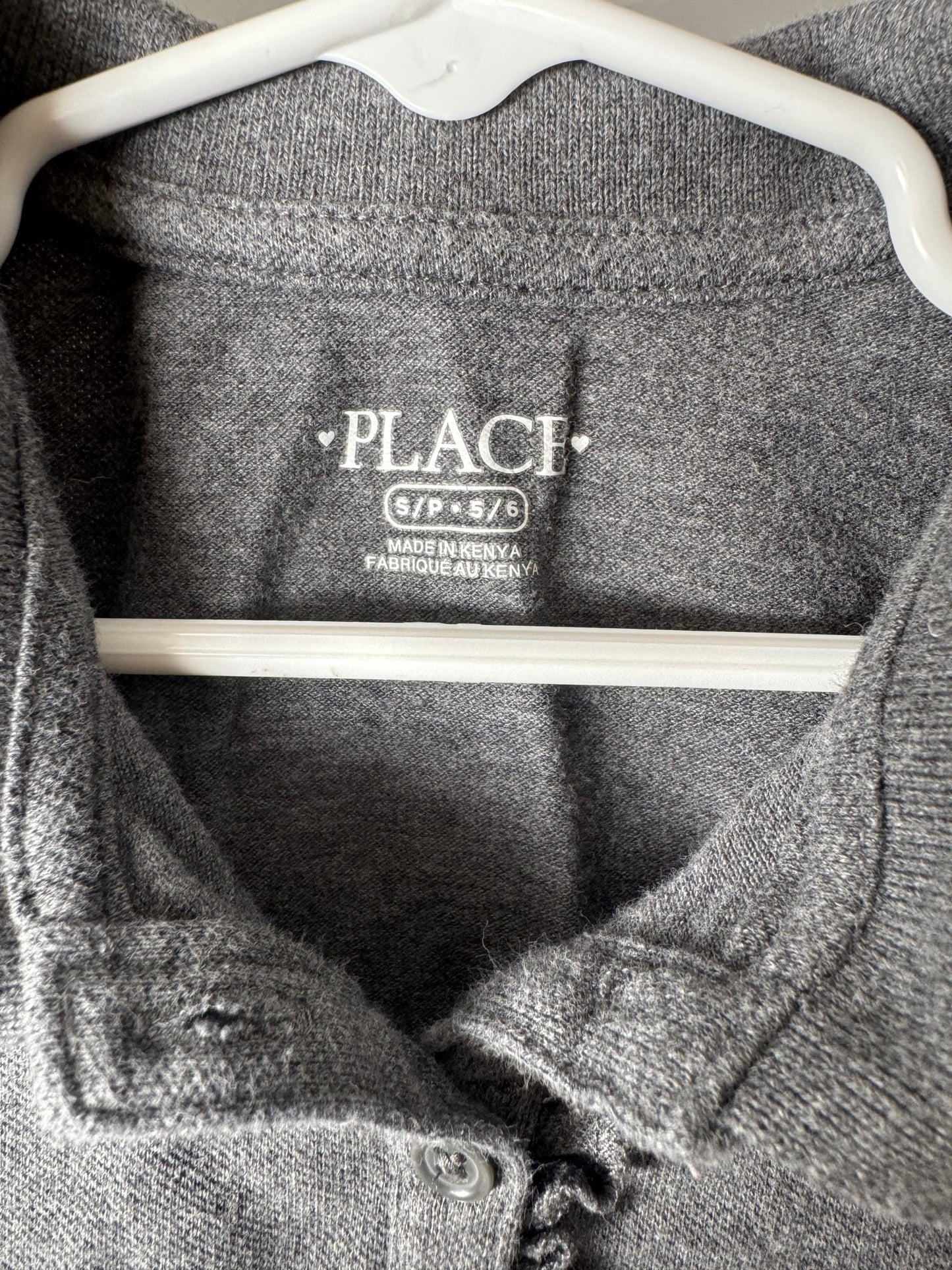 Children's Place Grey Collar Shirt 5/6 - Haven on Summer HillGirl's Apparel