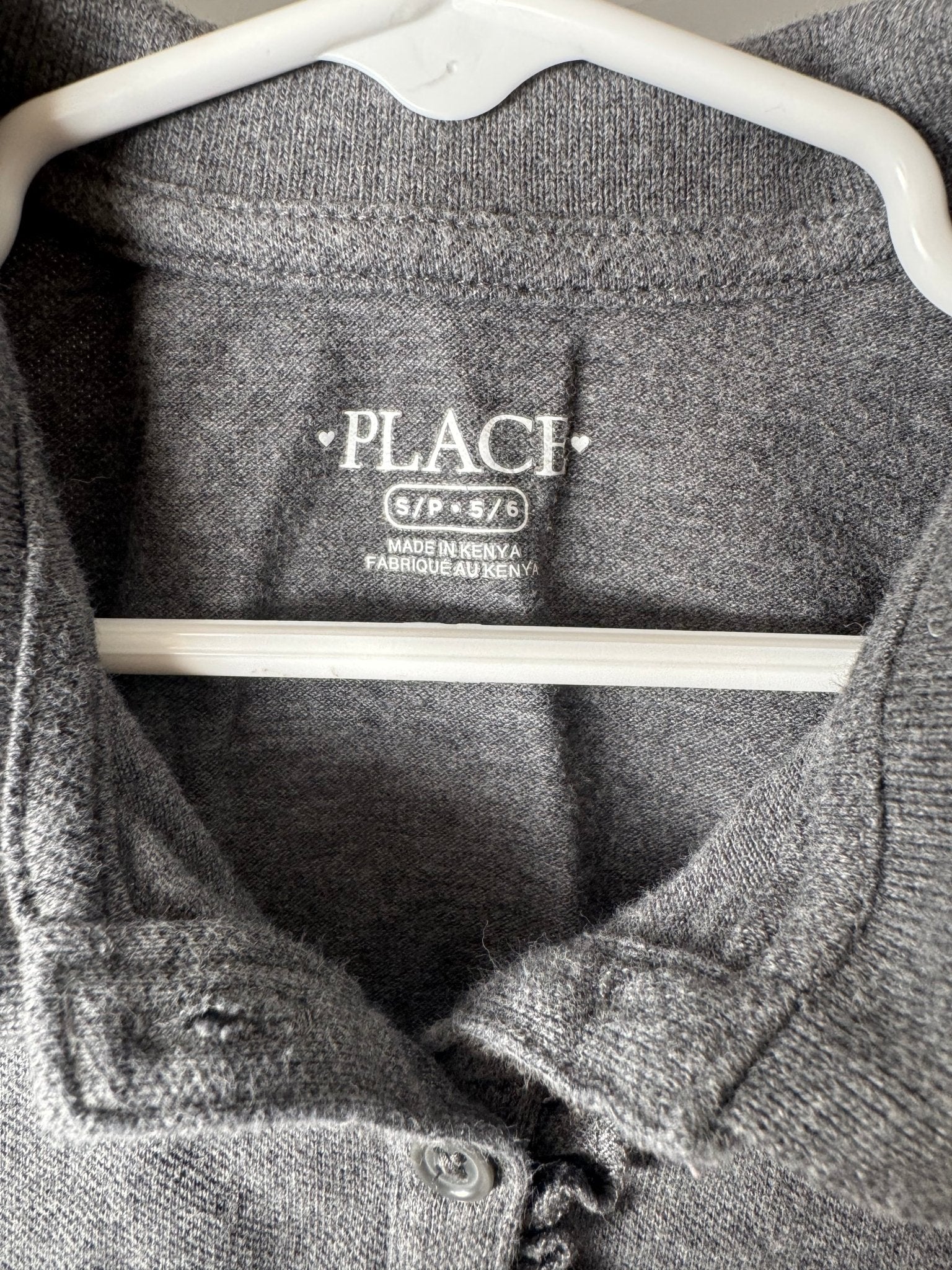 Children's Place Grey Collar Shirt 5/6 - Haven on Summer HillGirl's Apparel