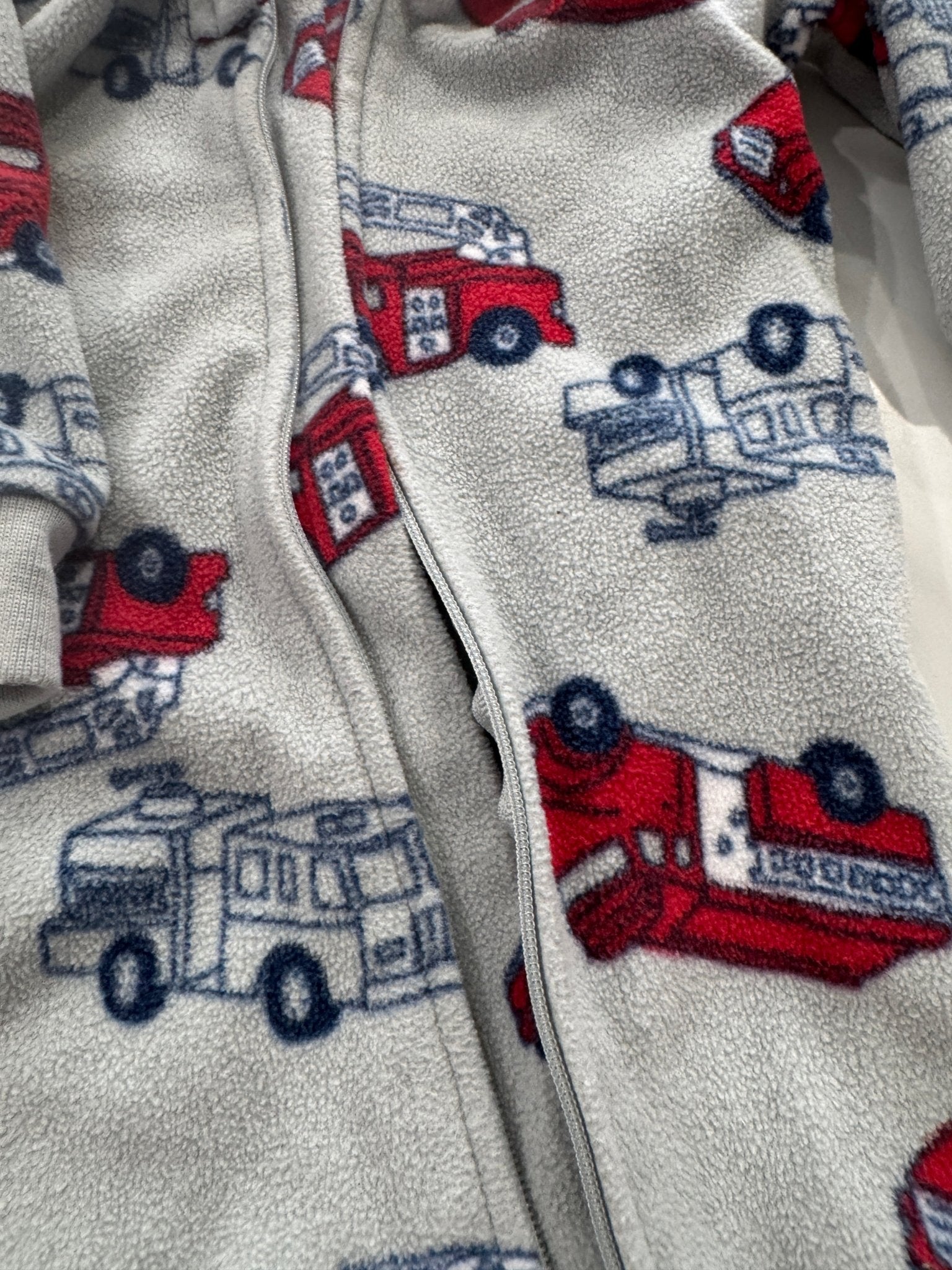 Firetruck Fleece Sleeper 3 Months - Haven on Summer HillBaby Boy