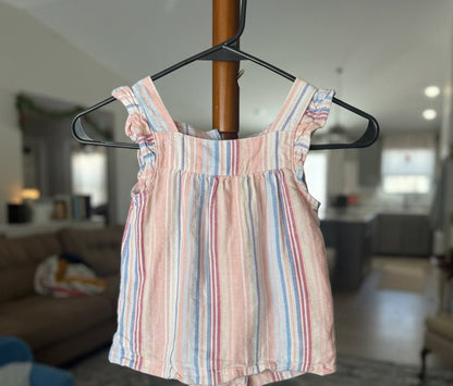 Sweet Stripes Button Back Top, 4T - Haven on Summer HillDollar Bin