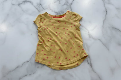 Yellow Scoop Bottom Floral Print Tee 2T - Haven on Summer HillGirl's Apparel