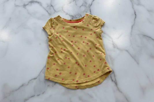 Yellow Scoop Bottom Floral Print Tee 2T - Haven on Summer HillGirl's Apparel