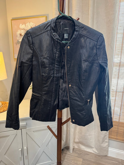Faux Leather Bomber Jacket (Collar Damage), Women's Small - Haven on Summer HillWomen's Apparel