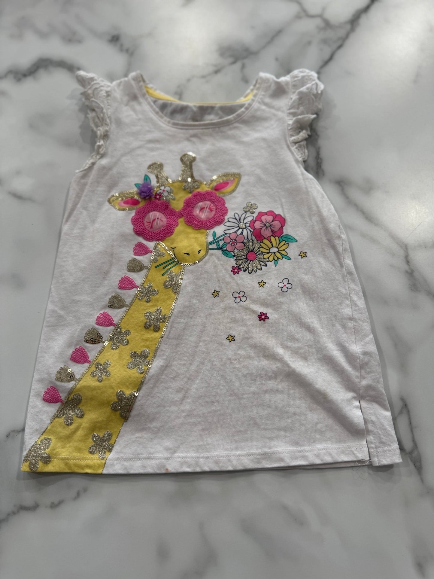 Ruffle Sleeve Giraffe Tank 4T - Haven on Summer HillDollar Bin