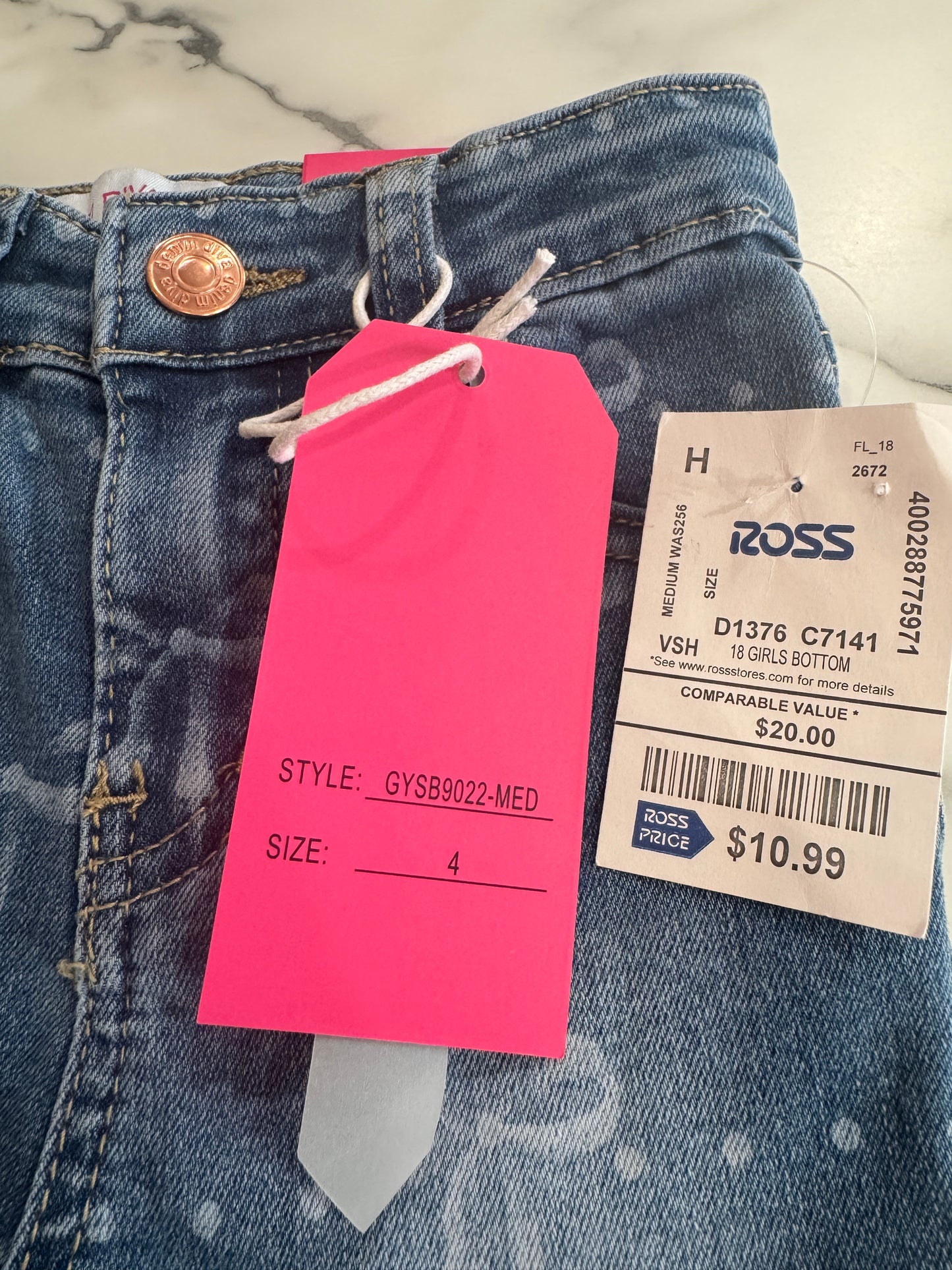Fit and Flair Jeans with Ribbon Print 4T