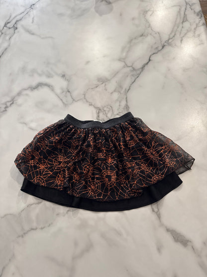 Glittery Black Tutu Skirt with Orange Webbing, 5T - Haven on Summer HillGirl's Apparel