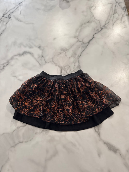 Glittery Black Tutu Skirt with Orange Webbing, 5T - Haven on Summer HillGirl's Apparel