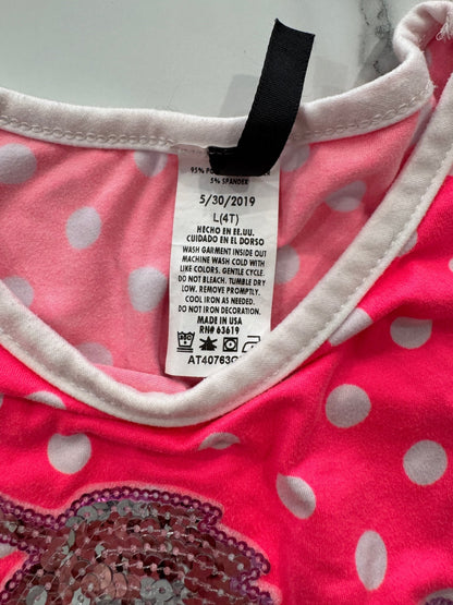 Bright Pink Sequin Unicorn Tie Front Shirt 4T - Haven on Summer HillDollar Bin