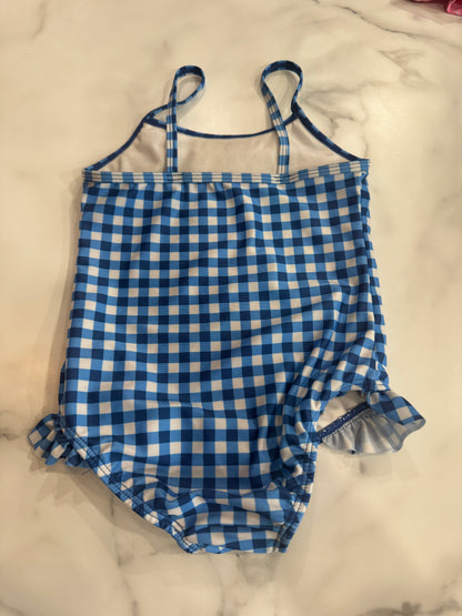 Blue Checkered One Piece 4T