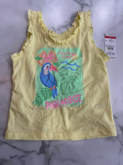 Greetings From Paradise Yellow New with Tags Tank 4T