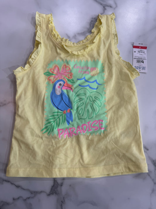 Greetings From Paradise Yellow New with Tags Tank 4T