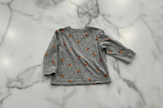 Grey Long Sleeve Football Tee 3 Months - Haven on Summer HillBaby Boy