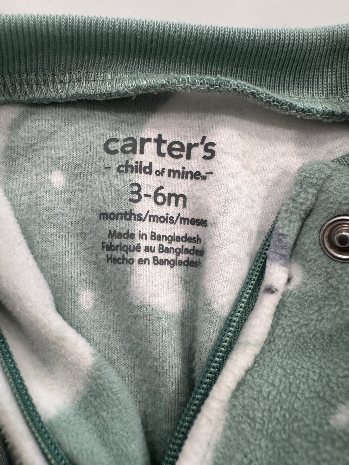 Green Polar Bear Fleece Sleeper 3 - 6 Months - Haven on Summer HillBaby Boy