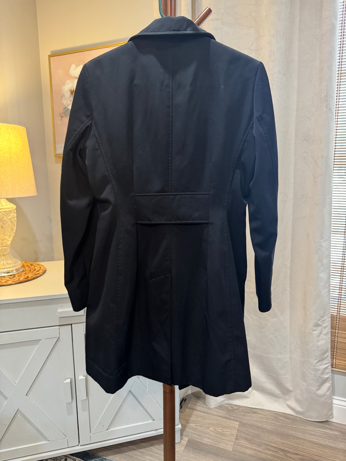 Anne Klein Long Length Black Coat Women's Small