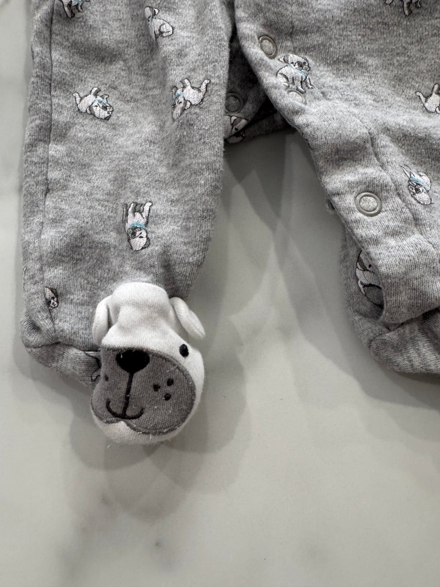 Grey Puppy Feet Sleeper 3 Months - Haven on Summer HillBaby Boy