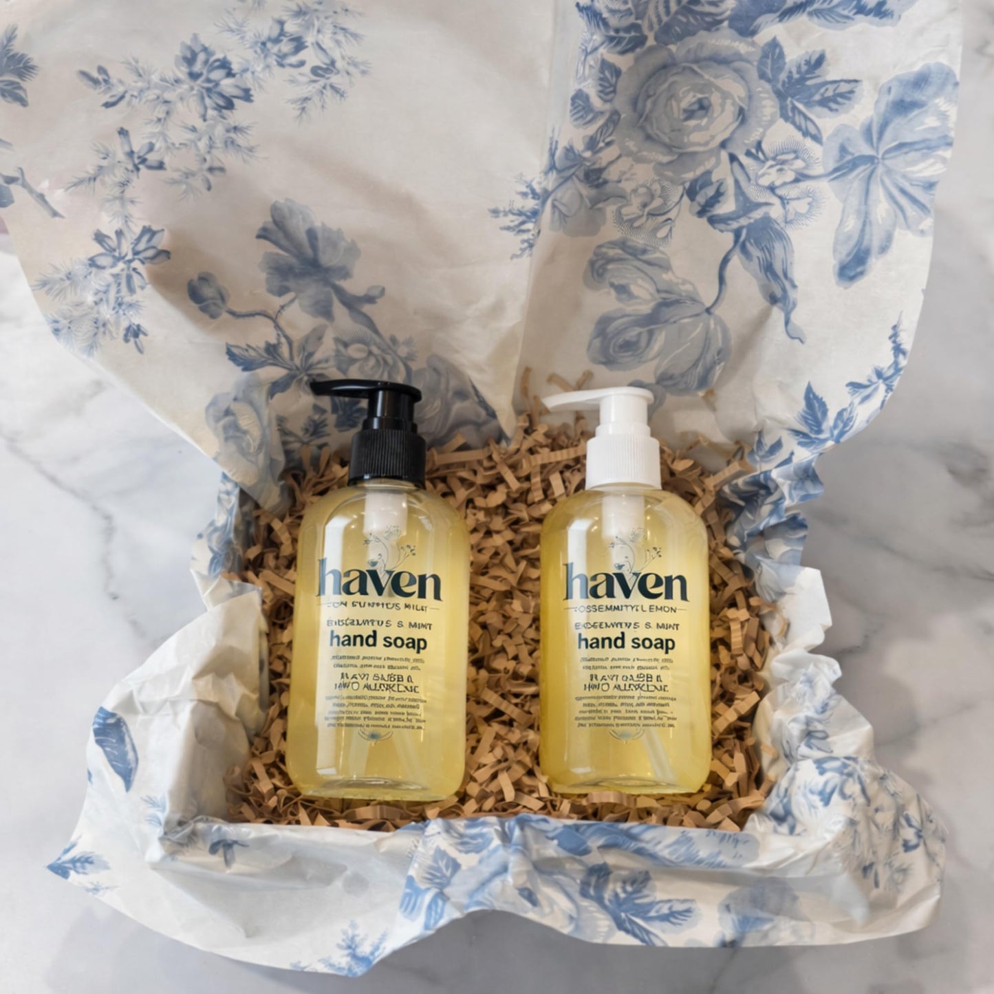 Haven Blue All Natural Hand Soap 2 - Pack Set - Haven on Summer HillHand SoapEucalyptus Mint x 2