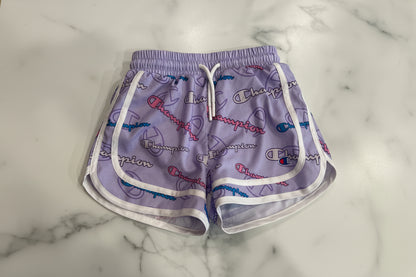 Champion Purple Shorts 2-In-One with Attached Liner Briefs 4T
